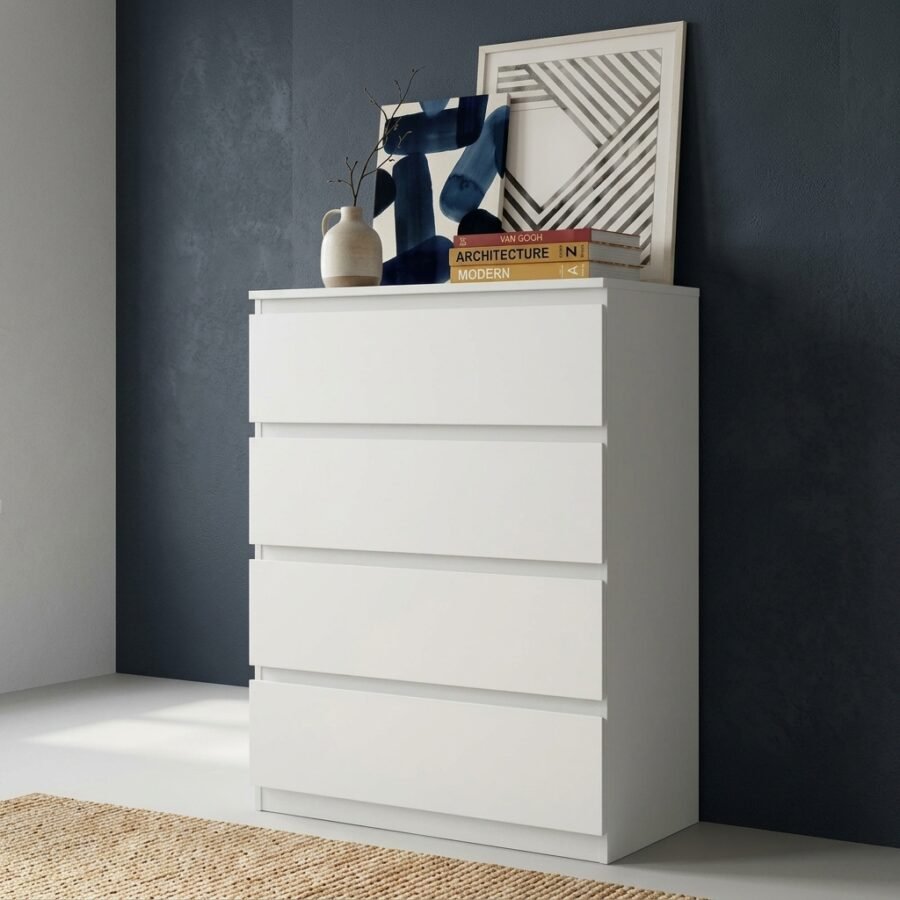 Cómoda Francine de 4 Cajones – Cómoda Moderna para Dormitorio